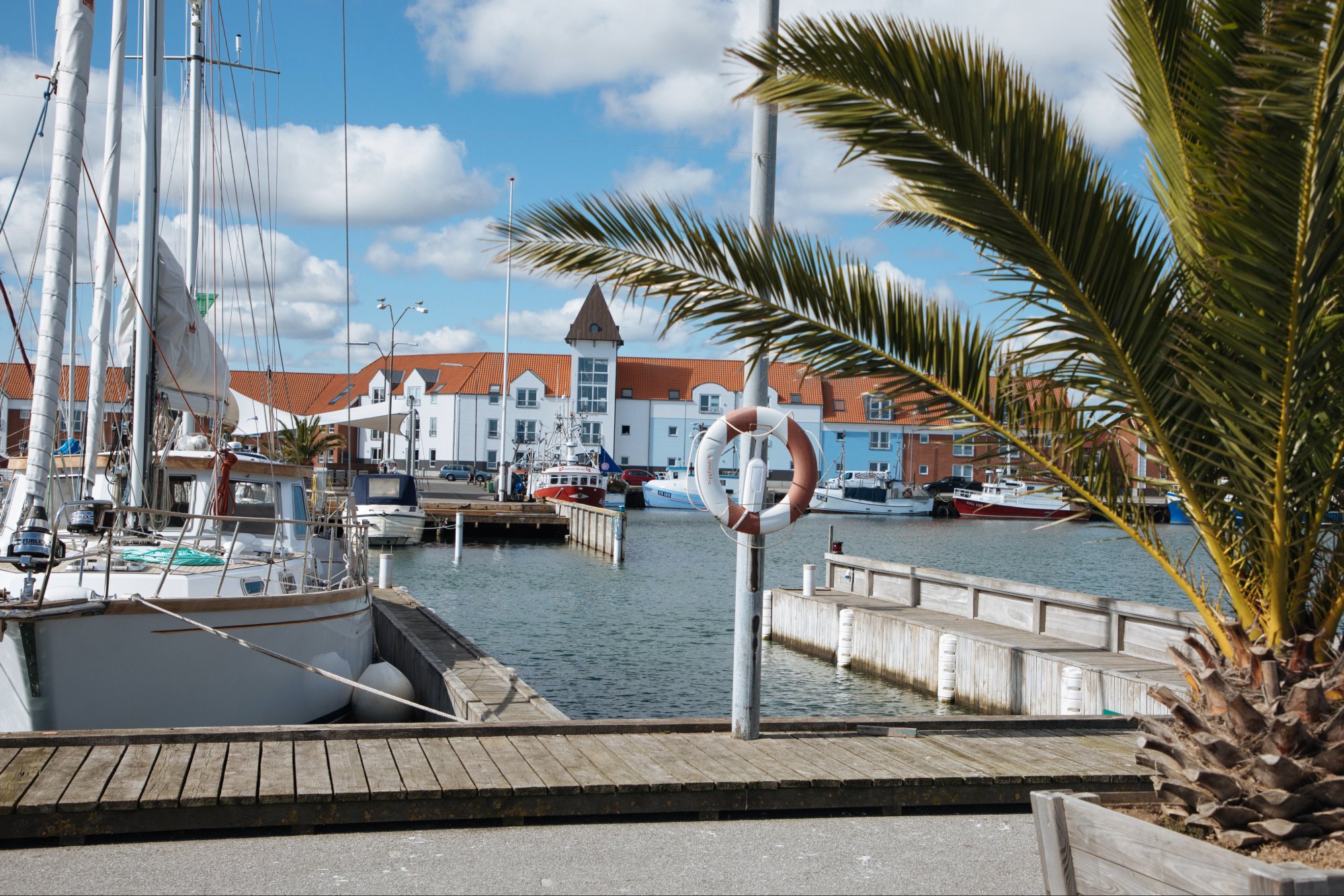 Fiskerihavn og kyst ved Strandby